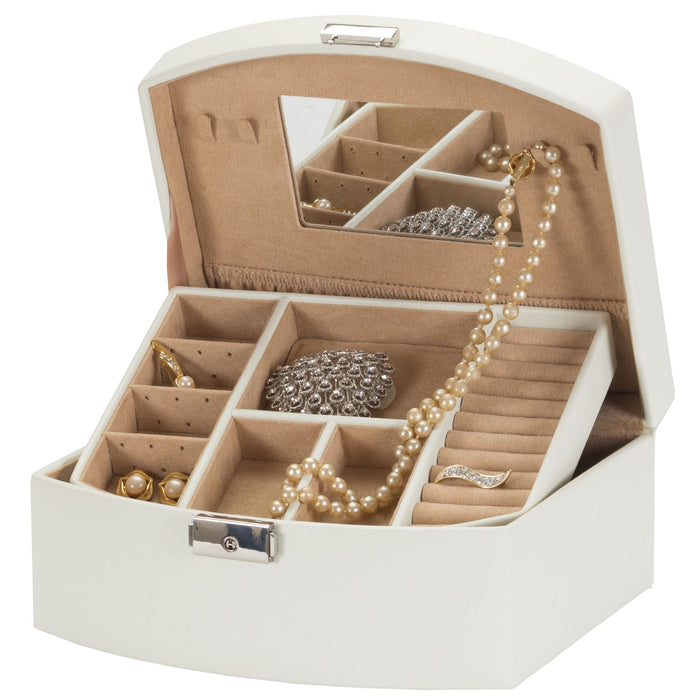 Mele & Co Curved Fronted With Lift-Out Tray Jewellery Case