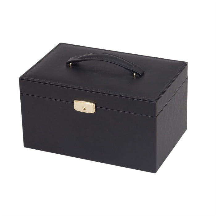 Mele & Co Jewellery Case With Lift-Out Tray, Top Carry Handle & Lockable Jewel Case