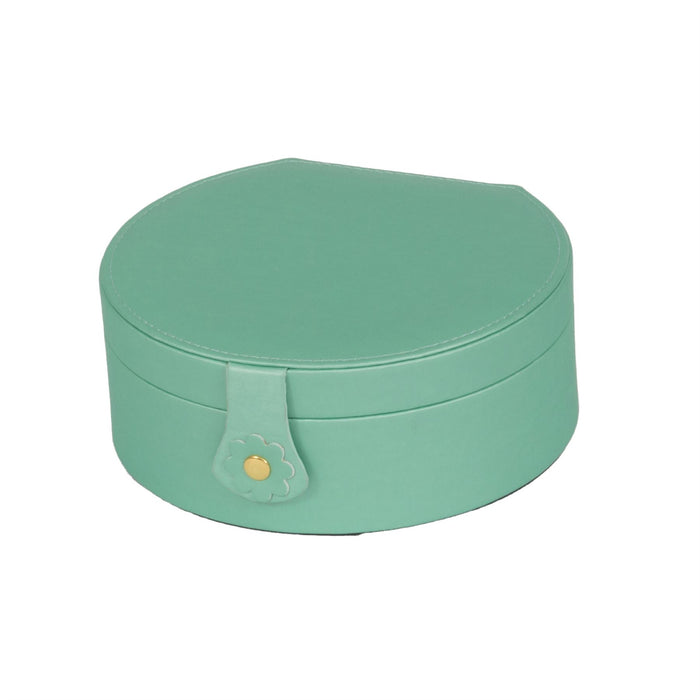 Mele & Co Round Jewellery Box With Daisy Closer Jewel Case