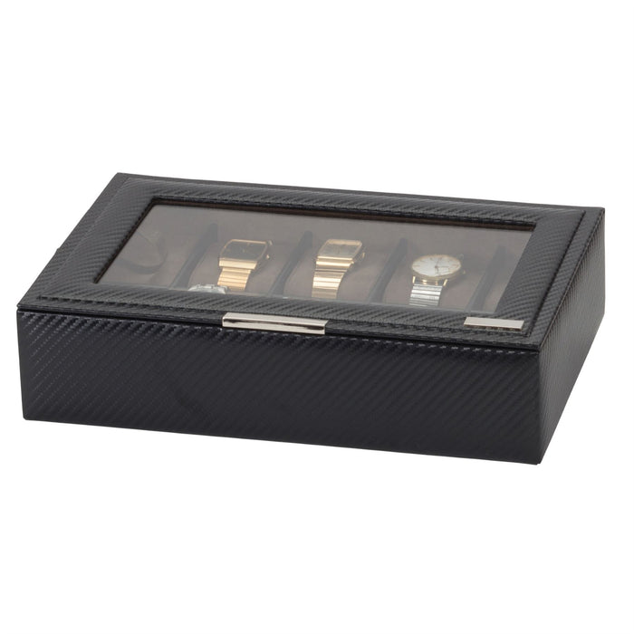 Mele & Co Watch Box With Glass Viewing Lid Gent's Watch Box