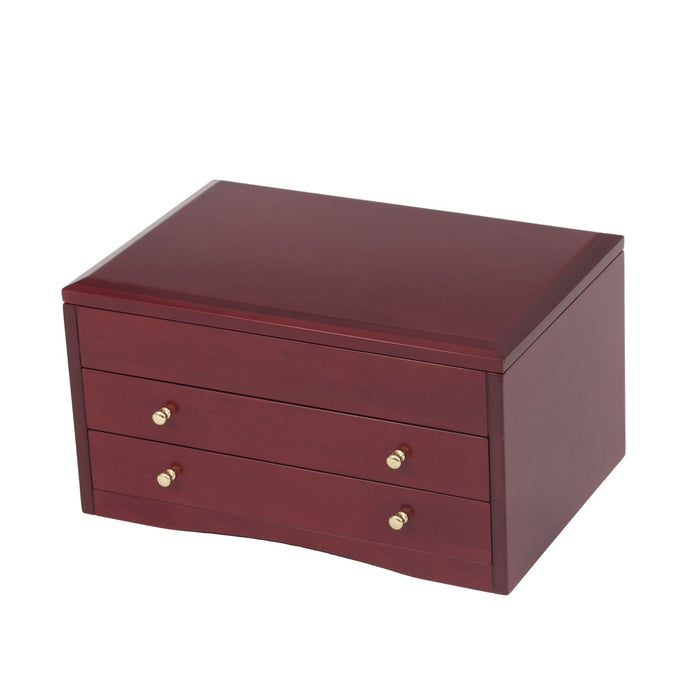 Mele & Co Hyacinth Cherrywood Finish With 2 Drawers Wooden Jewel Case