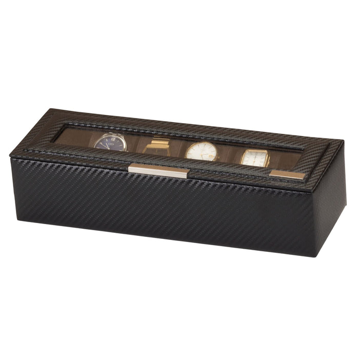 Mele & Co Watch Box With Glass Viewing Lid Gent's Watch Box