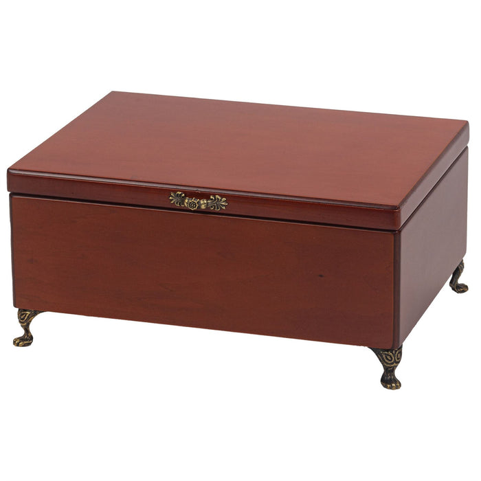 Mele & Co Mahogany Finish With Lift-Out Tray Wooden Jewel Case