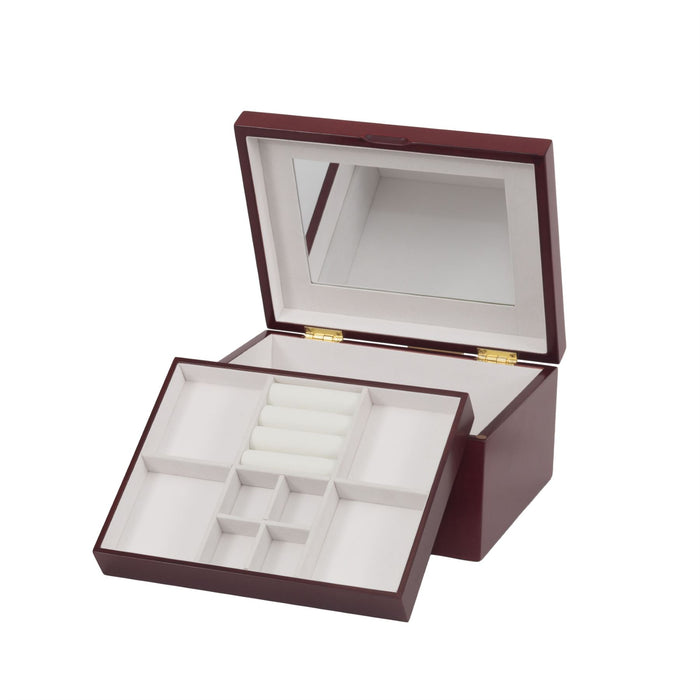 Mele & Co Tasha Cherrywood Jewel Box with Lift-out Tray Jewel Case