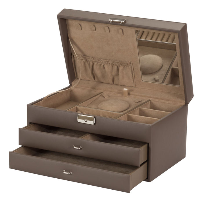 Mele & Co Rectangular Jewellery Box With 2 Drawers Jewel Case