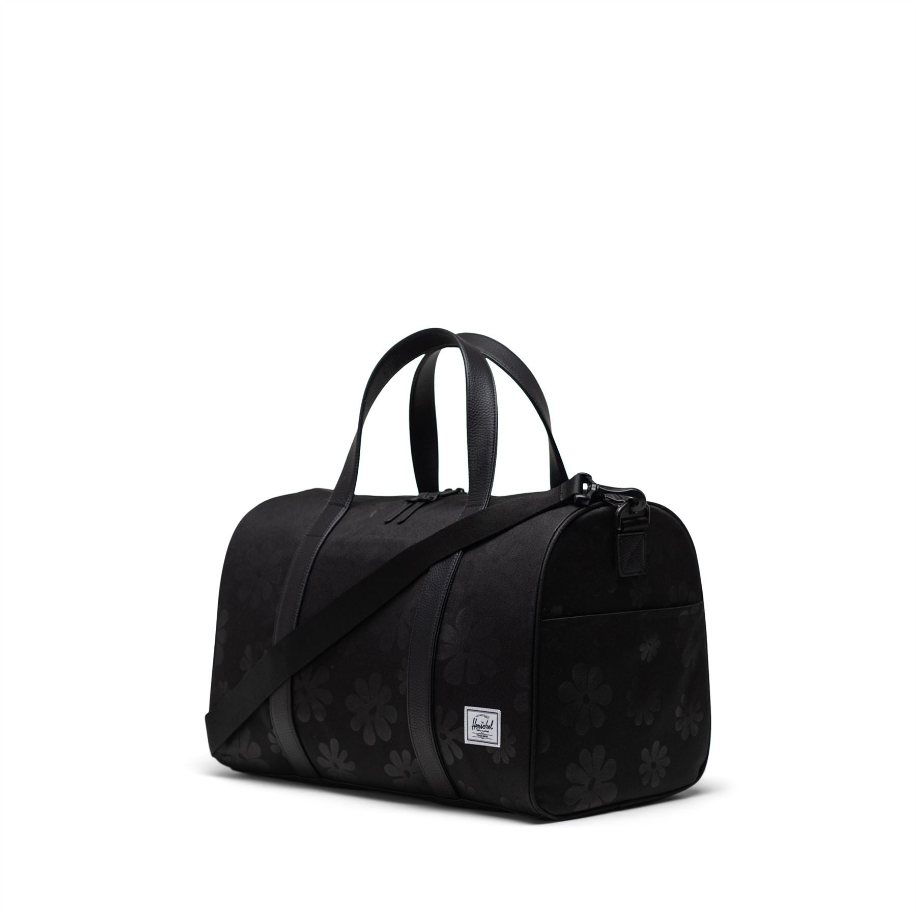 HERSCHEL high quality Black Floral Duffel Bag