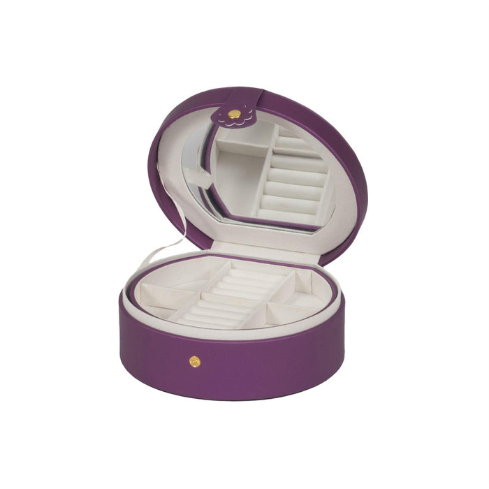 Mele & Co Round Jewellery Box With Daisy Closer Jewel Case