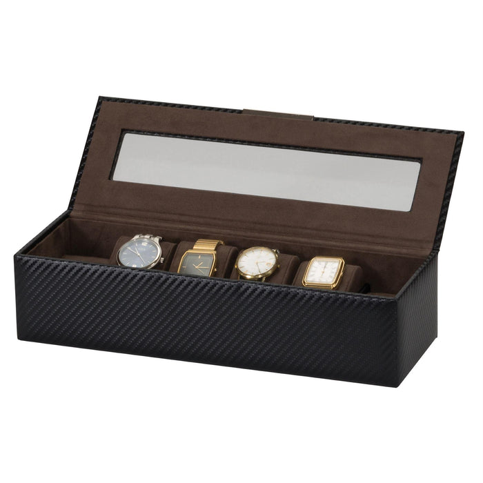 Mele & Co Watch Box With Glass Viewing Lid Gent's Watch Box