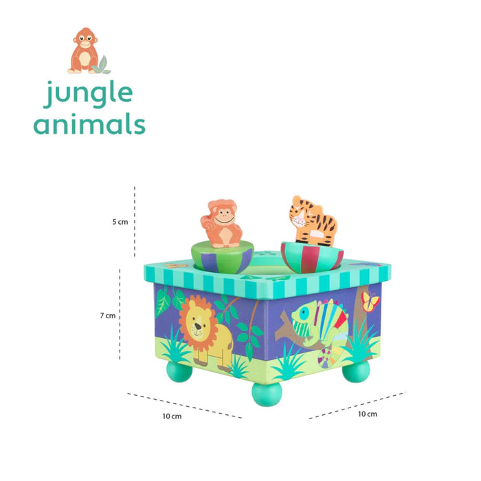 Orange Tree Toys Jungle Animals Music Box