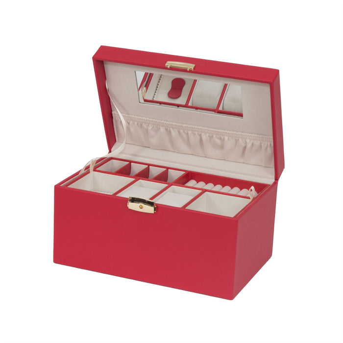 Mele & Co Jewellery Case With Lift-Out Tray, Top Carry Handle & Lockable Jewel Case