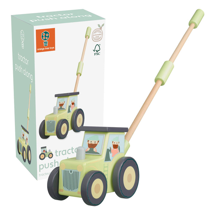 Orange Tree Toys Tractor Push Along