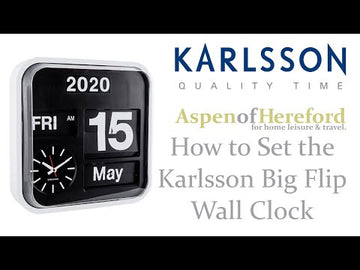 Karlsson Big Flip 43cm Square Retro Wall Clock — Aspen Of Hereford Ltd
